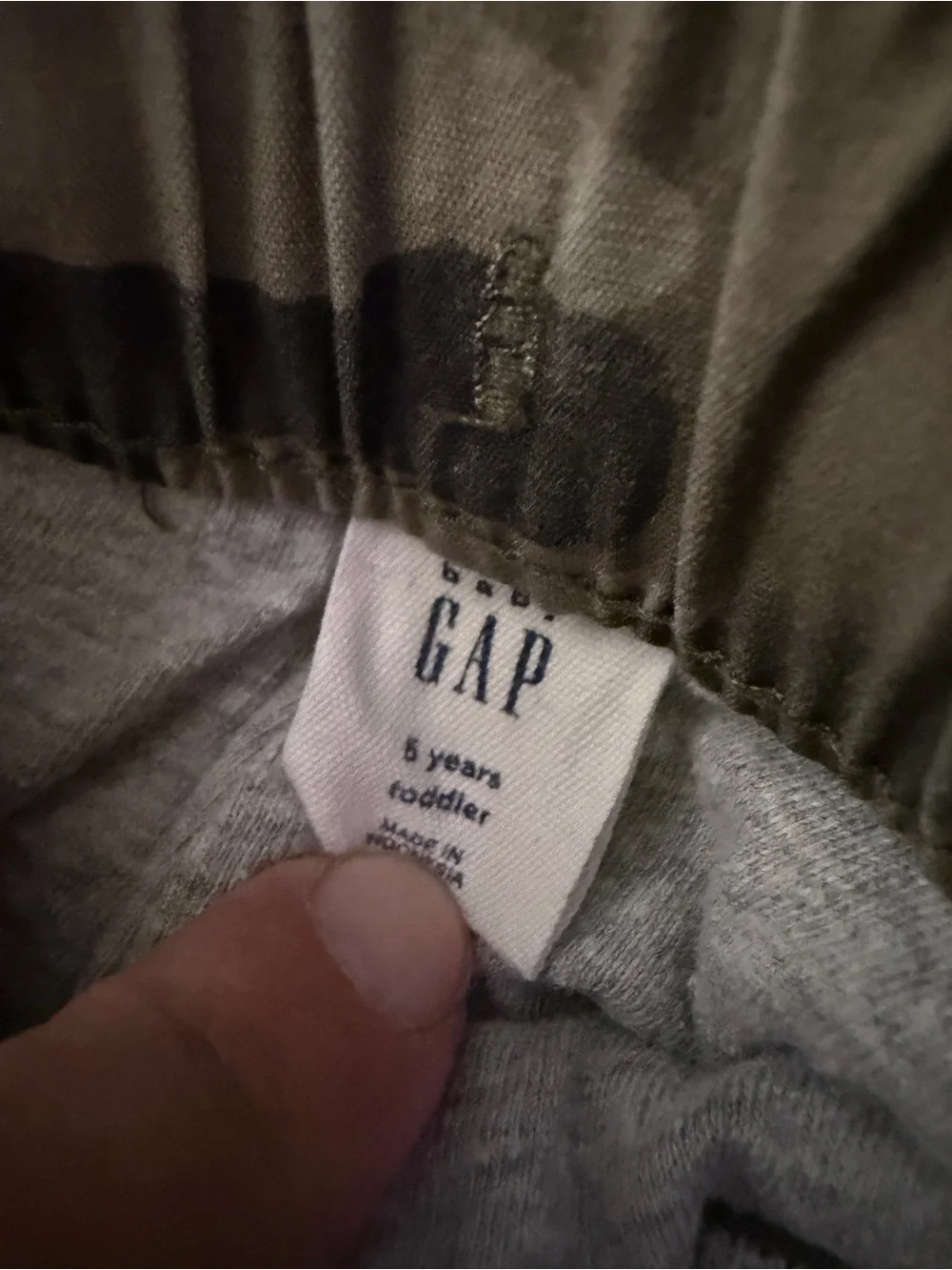 GAP Kids Camo Joggers in Olive and Khaki